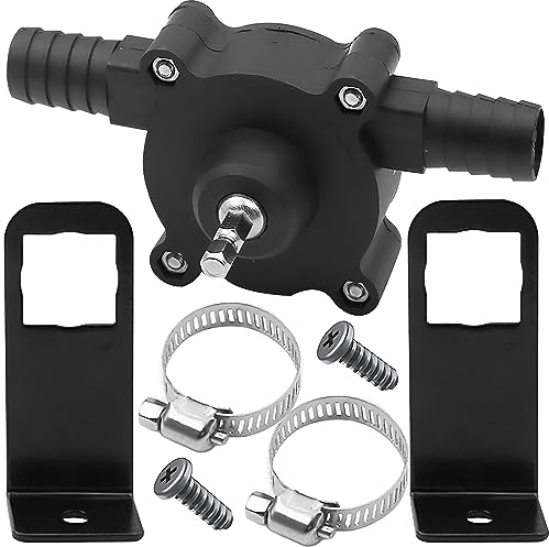 Retoo Portable Mini Perceuse Électrique, 12,6 X 7 X 6,3 Cm, Vitesse 25 L/min, Tension 12-24 V, Pompe De Forage Électrique Pour La Maison Et Le Jardin, Pour L'eau, L'huile Et D'autres Applications