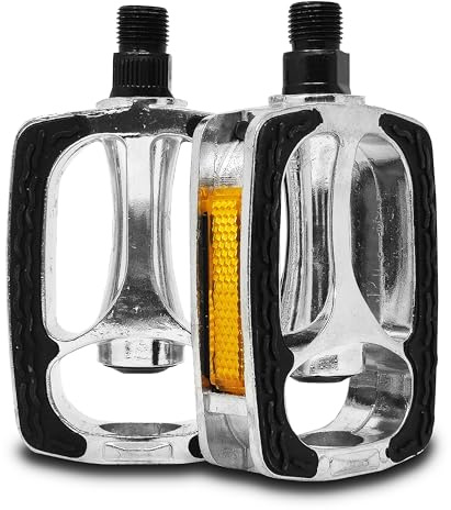 Coppia Pedali Classici Antiscivolo per Bici universali per Bicicletta Vintage con rinfrangenti Mountain City Bike Unisex (Classici)