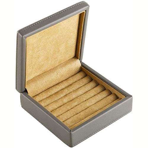 Joyero - Caja de Gemelos for Hombre de Cuero de Microfibra Simple Anillo de Cuero Aretes Caja de Almacenamiento de Joyas (B) (Color : A, Size : One Size)