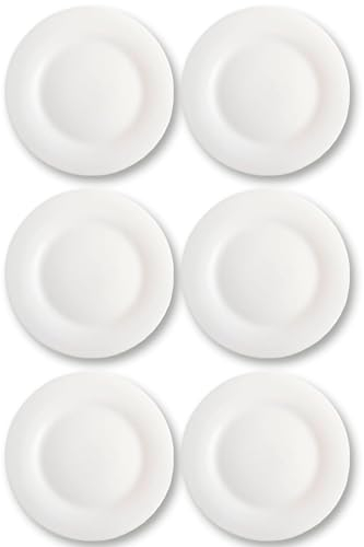 ACAN Tradineur - Pack de 6 Platos Modelo Elba Llano - 25 cm - Material Resistente - Apto para lavavajillas y microondas - Ideal para el hogar, cocina y hosteleria.