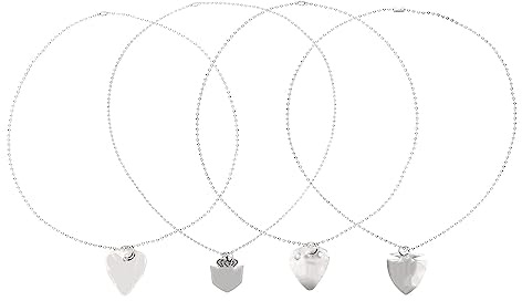 Gitarren-Pick-Halskette, 4 Stück, Edelstahl, Aluminiumlegierung, Glatte Oberfläche, Plektrum-Halskette, 50 Cm Umfang, Für Ferngitarren-Geschenk