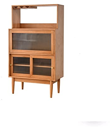 LICONG-2020 Weinschrank Sideboard Kleines Haushalts-Retro-Sideboard Weinschrank Restaurantschrank Lagerregal EIN Schrank zur Aufbewahrung alkoholischer Getränk