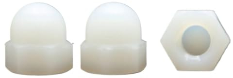 Schwarze weiße Nylon-Hutmuttern M3 M4 M5 M6 M8 M10 M12 Dekorative Kunststoffabdeckung Halbkreis-Hutmutter(WHITE,M12 5pcs)