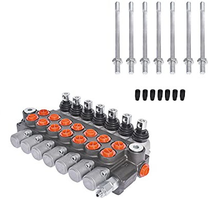 WYZSXX hydraulisches Wegeventil Hydraulikventil doppeltwirkendes Ventil 7 Spulen 11 gpm 3625 psi SAE-Anschlüsse für kleine Traktoren Traktoren Lader Holzspalter