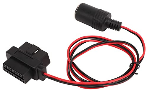 Acouto OBD2-Zigarettenanzünder-Adapter, Auto-Zigarettenanzünder-Stecker, Auto-Reparatur-Werkzeuge, OBD2-T-Kopf-Zigarettenanzünder-Buchse, OBD2 auf Zigarettenanzünder-Buchse,