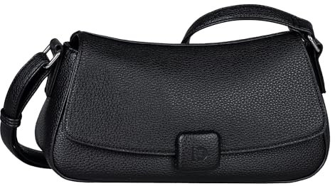 TOM TAILOR Denim Enna Damen Überschlagtasche Umhängetasche Klein Schwarz