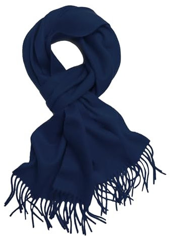 Damenschal Kaschmirschal Damen Schal Wolle Kaschmir Cashmere Schal Winterschal Wollschal - Blau Marine