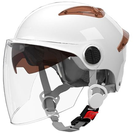 retrò Casco Scodella Portatile Mezzi Caschi Jet, Mezzo Casco da Motociclista Vintage Caschi Caschi Casco A Scodella Scooter Motorino ECE Omologato Mezzo Elmetto da Moto retrò