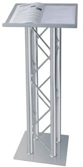 Quad Truss Lectern Conference Podium Aluminium Silver