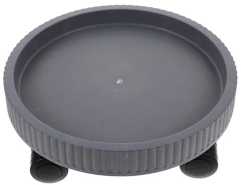 Milisten Support pour Pots de Fleurs Rond en Plastique à Roulettes | Base Mobile Robuste, Points D’appui Renforcés, Usage pour Pots et Petits Aquariums, Couloirs ou Salon