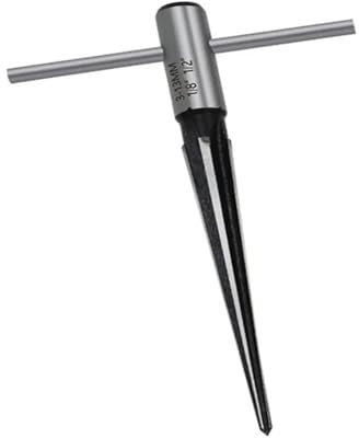 WUWMTUTCK Manual Conical T-Handle Reamer 1/8-1/2 3-13mm 5-16mm Flared Chamfer Tool Reamer for Deburring and Expanding Pin Holes(Hex Shank 3-13mm)