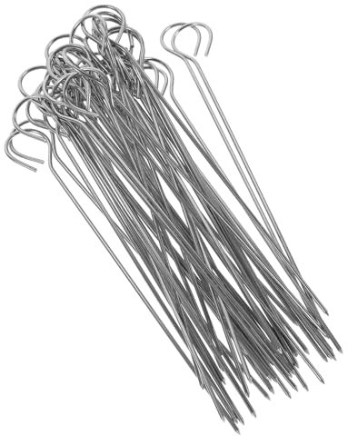 Cabilock Ensemble de Brochettes à Viande Robustes en Acier Inoxydable pour Barbecue Brochettes à Griller pour Gril Extérieur Facile à Suspendre