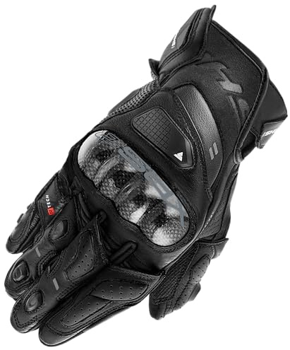 SHIMA XRS-3 Guantes Moto Hombre Cuero Homologados Corto Sport Motos Guante Ventilado Certificatos con Protección Racing