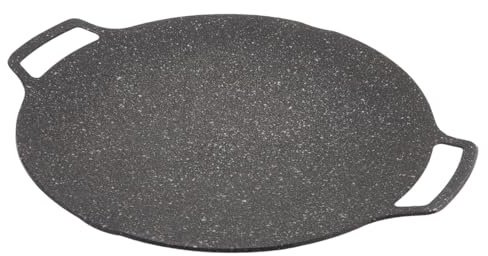 Round Teppanyaki Frying Pan, Korean BBQ Plate Non Stick for Home Outdoor Stove (Universal Type 36cm)