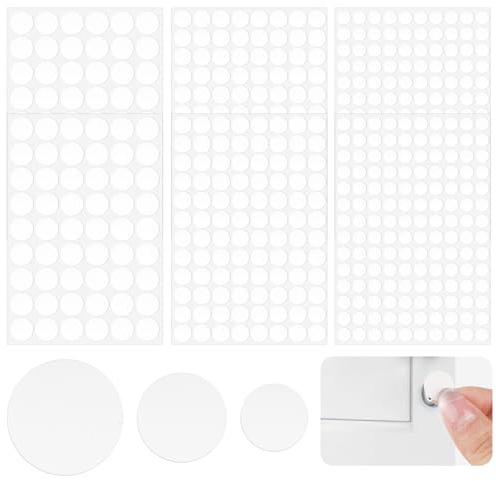 Abdeckkappen für Bohrlöcher,490 Stück Selbstklebend Schraubenabdeckung,wasserdichte Schrauben Abdeckkappen Weiß für Wandschränke Schreibtische Möbel(12mm,15mm,21mm)