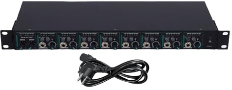 8 Channel -Kopfhörerverstärker für Studio mit Unabhängigen Direkten Eingabe- und Stereo -Haupteingabe (EU-Stecker)