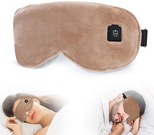 GNEGNI LIFE Heated Eye Mask,Warm Eye Compress,Light-Blocking Cordless&Rechargeable with Graphene Heating,Ideal for Meditation, Travel, and Gift for Men Women