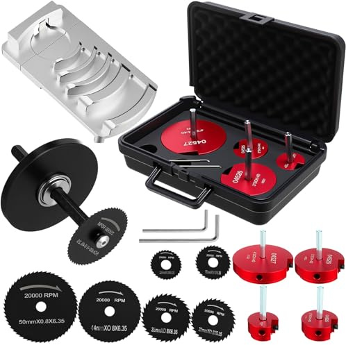 Blulu 11 Piece PVC Pipe Reamer Kit for 1/2 Drill, 1.5, 2, 3, 4 Reamer, Plumbing Tool Inside Pipe Cutter with Scale and 6 Blades, Chamfer Deburring Tool for PVC, Cpvc, ABS Fittings