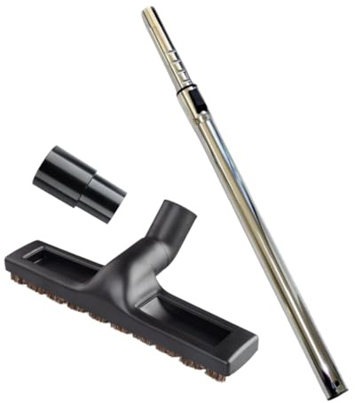 Canister vacuum cleaners, vacuum wand aluminum extension tube 1.38in (35mm) compatible with Atrix Ergo vacuum backpack, professional vacuum cleaner attachment, 14 floor brush & 1.25in (32mm) adapter.