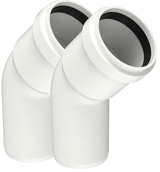 Setangebot - HT-Bogen (Weiß, DN 40-45°) 2 Stück