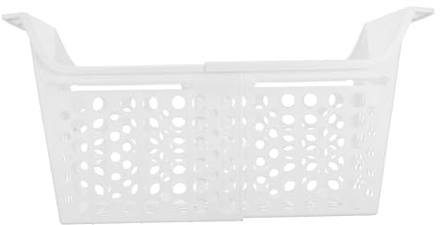 IMIKEYA Panier de Congélation Organisateur Moderne et Solide et Trous de Drainage en Plastique Blanc Extensible Mécanisme Réglable pour Congélateur Coffre Cuisine