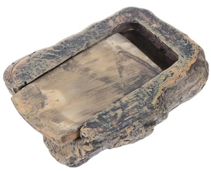 HOMSFOU Nascondiglio per Chiavi da Giardino in Finta Roccia Resistente alle Intemperie, Cassaforte Decorativa Chiave Nascosta, Portachiavi da Esterno 8,5x5,8x3,6 Cm per Casa e Cortile