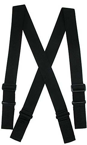 CTM Bretelles de soutien ergonomiques pour homme avec crochets et extrémités - Noir - Taille Unique
