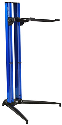 STAY Piano Keyboardständer 120 cm 1 Auflage Blau | Aluminium, elegantes Design, hohe Stabilität, schneller Aufbau, Profi-Einsatz