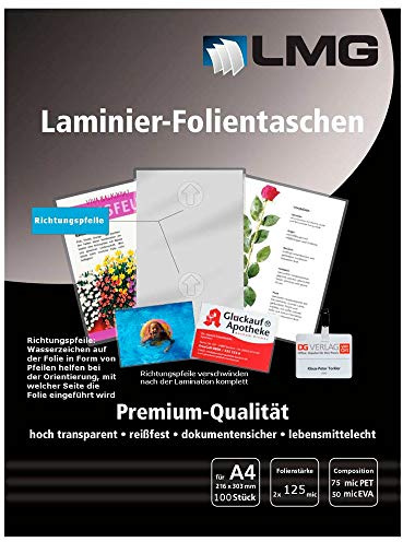 LMG LMGA4-125-PF LMG Lam.Folien A4 125mic,Pfeil
