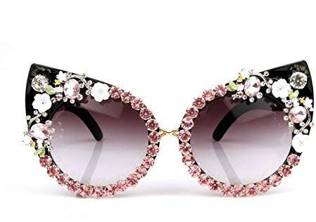 YLNJYJ Sonnenbrillen Sonnenbrille Frauen Luxus Red Strass Sonnenbrille Sexy Cat Eye Sonnenbrille Vintage Shades Brillen Oculos