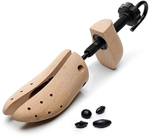 rismart Einstellbar Schuhspanner aus Buchenholz Holz Spiralfeder Schuhdehner aus Echt-Holz für Herren und Damen