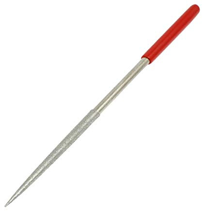New Lon0167 Lapidary Jeweler Featured Round Rat Tail Reliable Efficacy Diamond Files 5mm x 180mm Silver Tone Red(id:fd2 25 da a0d)