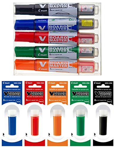 PILOT V-Board Master, Whiteboardmarker (Keilspitze + 5 Refill)