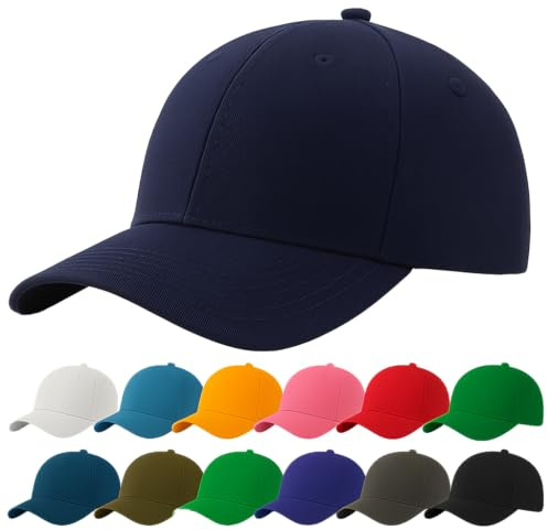 4sold Gorra Hombre 100% Algodón – Ajustable, Ligera, Transpirable Verano, Deporte y Uso Diario – Estilo Clásico sin Logo, Cómoda y Adecuada para Exterior