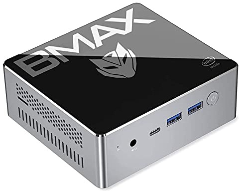 BMAX Mini Pc B2Plus 8 GB+128 GB+SSD Celeron J4125 (fino a 2,5 GHz) W-10 (64 bit) Desktop Quad-Core CPU Processor 4KHD con porta USB-C/HDMI/Mini DP Dual Band WiFi Gigabit Ethernet BT5.0