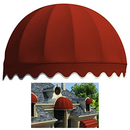 LJIANW Einziehbare Markise, Bogenmarkise Draussen Überdachung Regendicht Anti-UV Anti-Schnee, Tür Vorbau Fenster (Farbe : Red, Größe : 110x60cm)