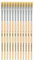 Idena 90095 - Pinceaux de soie, taille 6, avec manche en bois non verni, set de 12, Pinceaux de peinture pour écoliers Hobbykünstler