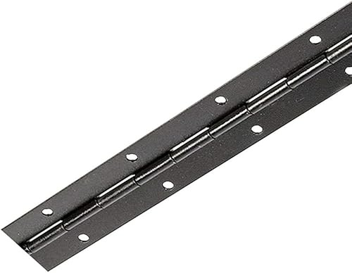 Gedotec Klavierband zum Schrauben | Türband gerollt | Tür-Scharnier Schwarz matt | Anschraubband 800 x 32 mm | STABILO | Möbelscharnier gebohrt | 1 Stück - Stangenscharnier