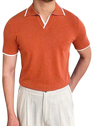 Laosu Polo Homme Golf Manche Courte Décontracté Mode Polo Manches Longues Homme Marques De Polo Chemise Pelle À Tarte Chemises Hommes Manches Longues Pas Cher Classique Polo Original Homme Léger Habil