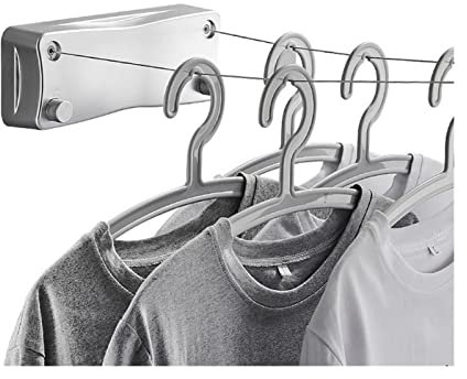 luckxuan Wäscheständer/Wäschetrockner 5,2m einziehbare Wäscheleine Badezimmerzubehör Trocknen Tuch Rack doppelte Linie Stretch Clothes Drying Rack (Color : B)