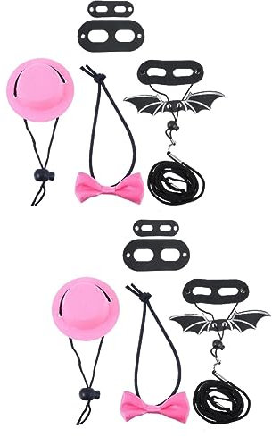 minkissy 2sätze Lizard Leash Mit Hut Und Fliege Süßes Reptilienkostüm Für Valentinstag Verstellbar Geeignet Für Eidechsen Und Iguana Für Und Fotos