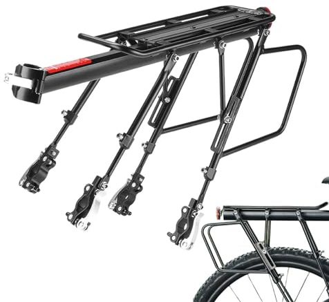 Rear Carrier - Back Holder Made of Aluminium Alloy with Advanced Protection Design | Luggage Carrier for Men and Cargo, Easy Installation Accessories