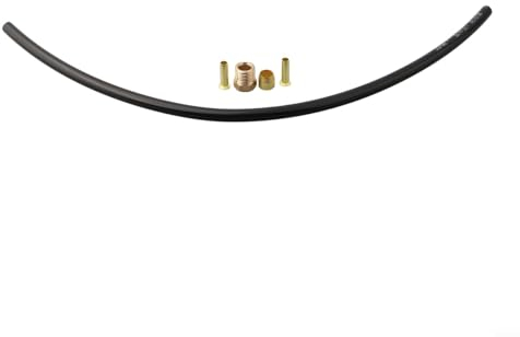 Tuyau de compression d'air avec accessoires en cuivre noir haute pression en nylon 30 cm de long 6 mm de diamètre extérieur