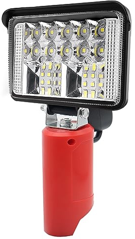 Luz de Trabajo LED Inalámbrica Compatible con Milwaukee M12 12V Batería 2000LM 12W Linterna Super Brillante Luz de Inundación Portátil con 2 Modos de Iluminación y Cabezal Ajustable