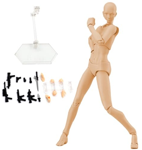 Zeichnung Figur Actionfigur Gesten poable Figur Leichtes Zeichnen Schaufensterpuppen mit Standunterstützung ＆ Zubehör Zeichnung Figure Modell für Künstler skizzieren, Frauenmalerei