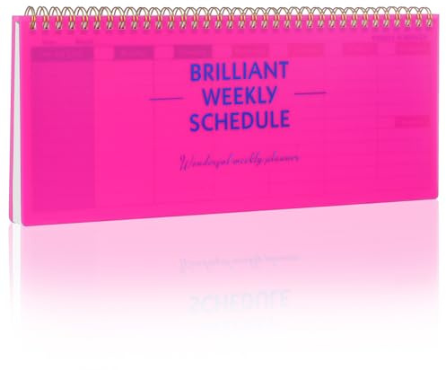 SHINEOFI Weekly Planning Pad Undated Tear off to do List Notepad 12X4.79In Horizontal Layout Weekly Planner Sheets for Home Office School Time Management