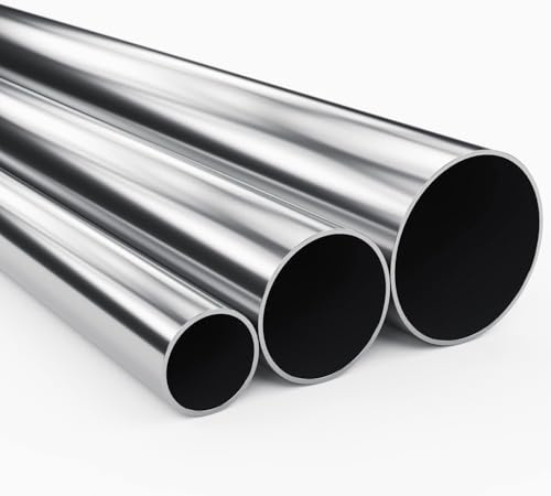 Tubo in Acciaio Inox per Scarico Auto - Diametro 76 mm, Spessore 1.2 mm, 1 Metro - Tubolare Tondo per Marmitta con Foro Modulare e di Facile Installazione - SAMMA PARTS