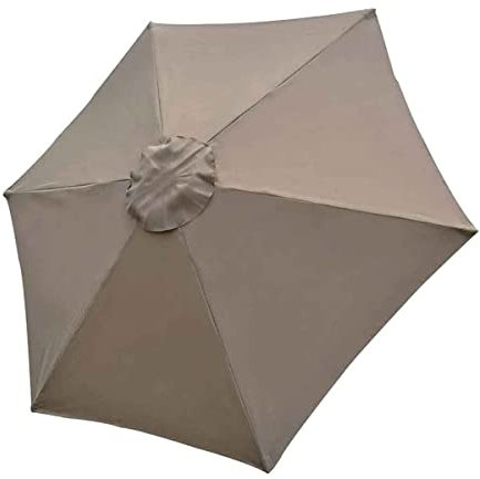 Toile de rechange pour parasol de jardin, parasol de marché, auvent pour 6/8 baleines en tissu polyester durable