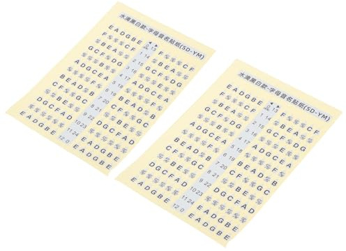 Gitarrenaufkleber für Anfänger 2 Stück für Gitarrengriffbrett | Pvc Schwarz, ohne Klebereste, für Übung im Freien, Verbessert Lernen und Fertigkeiten
