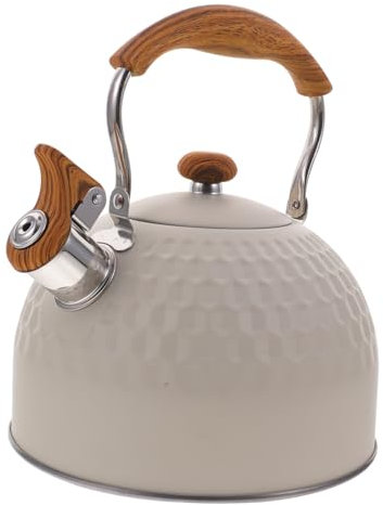 Générique Bouilloire Sifflante En Acier Inoxydable 2,5 l Poignée Compatible Gaz Et Induction Bouilloire Pratique Maison Pour Préparer Thé Et Café Grand Diamètre Remplissage Facile
